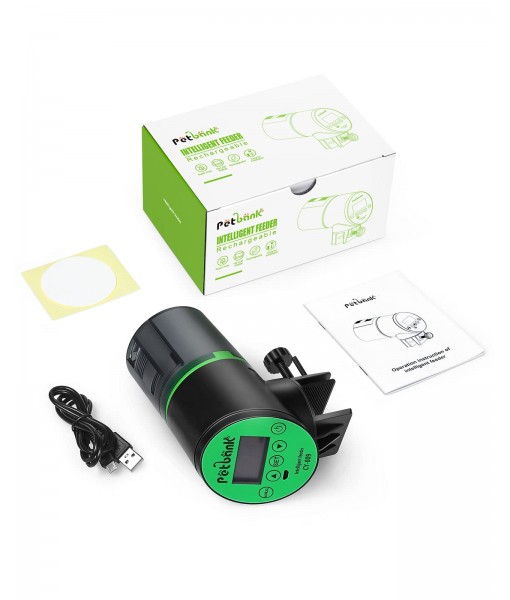 Automatic Fish Feeder Large-Capacity Lithium Battery for Aquarium Fish Tank with LCD Display, Fish Food Dispenser 